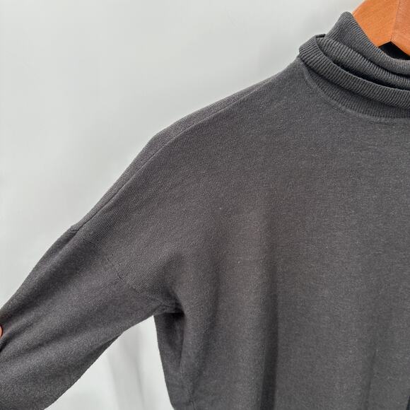 Jolie Gray Turtleneck Cashmere Blend Sweater // S - Picture 4 of 7